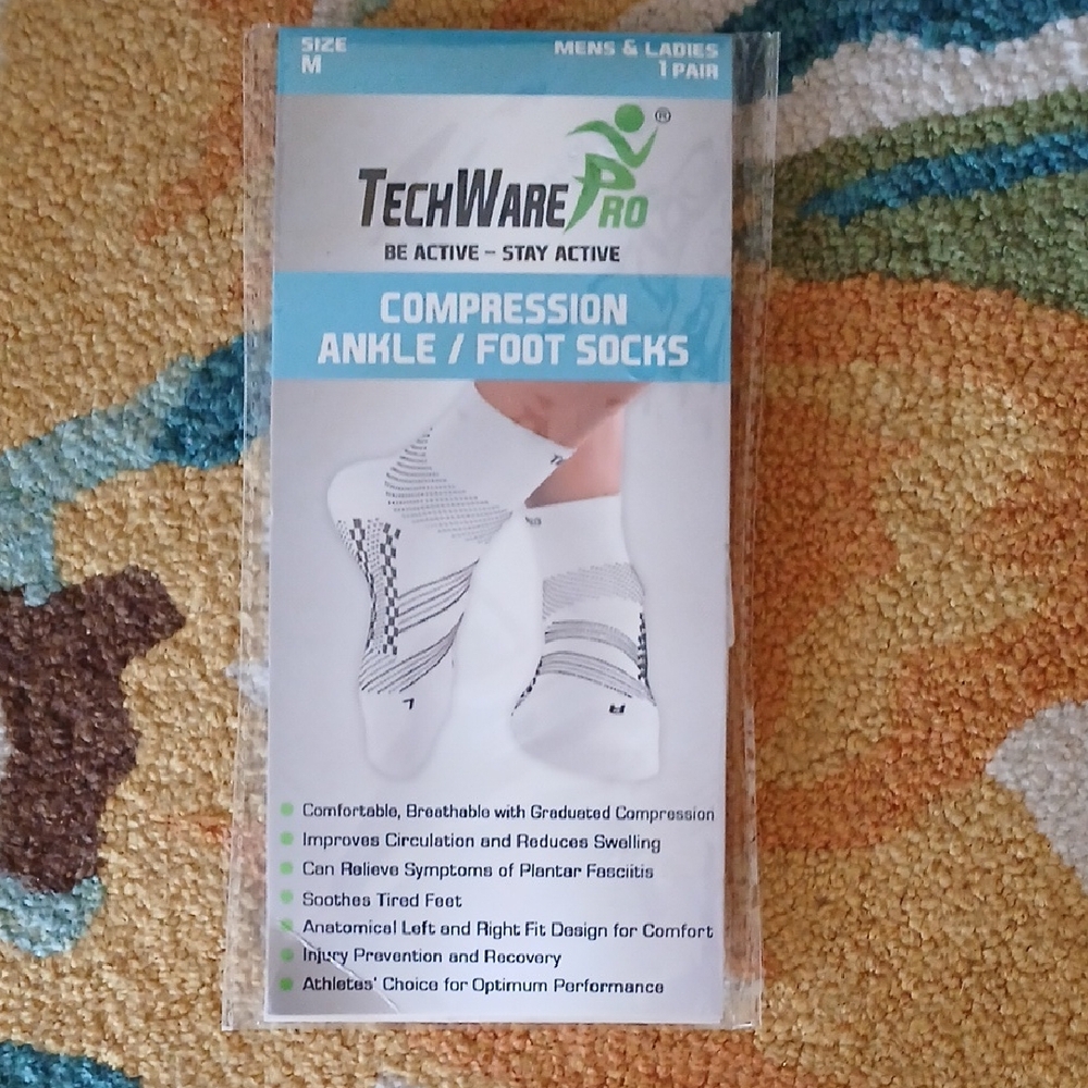TechWare Pro Compression Ankle Foot Socks Unisex